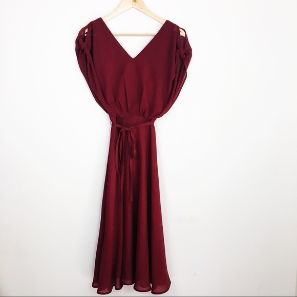 ASOS Dresses & Skirts - ASOS Merlot Knotted Maxi/Midi Dress